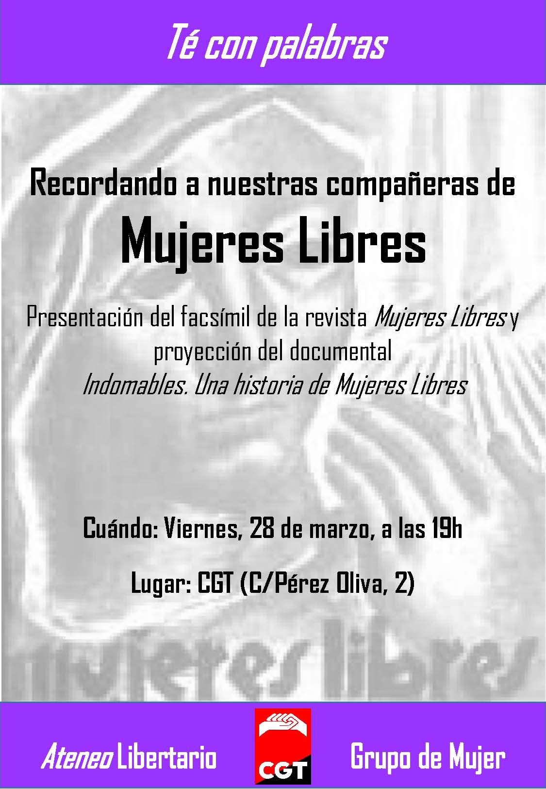 20140328 Cartel Mujeres Libres Morado